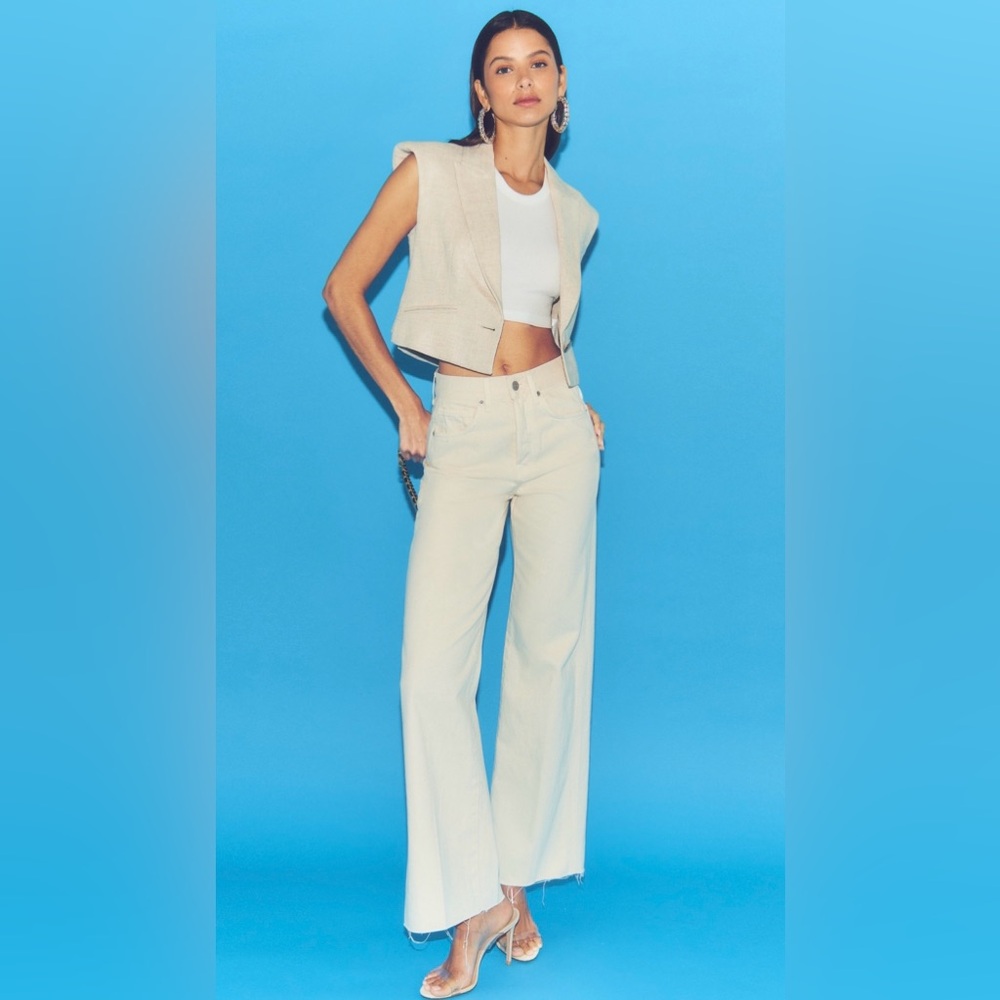 VERONICA BEARD Baxley linen-blend vest